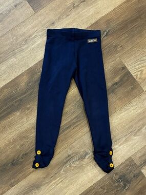 Matilda Jane Just Imagine Sloan Navy Blue Leggings Bottoms Button Cuff 6 Girl